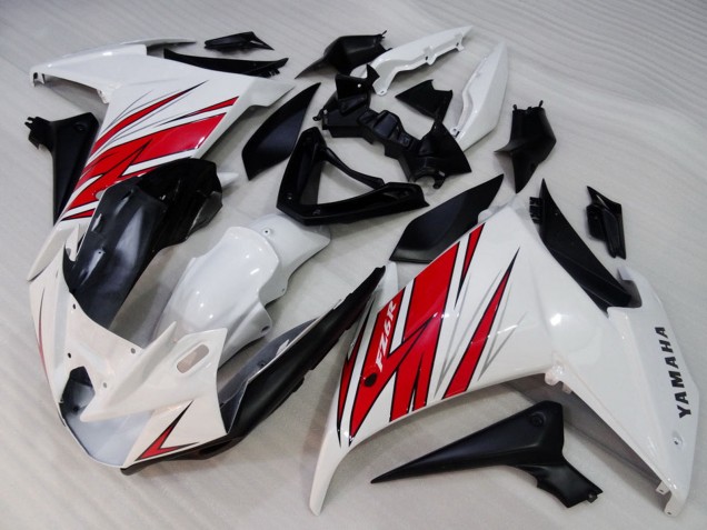 Descuento Carenados Moto Yamaha FZ6R 2009-2015 - Blanco Rojo Negro