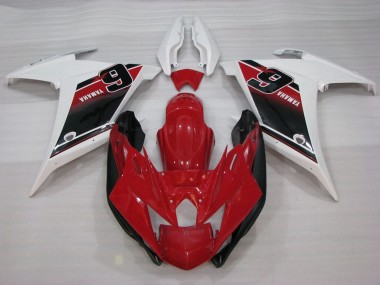Descuento Carenados Moto Yamaha FZ6R 2009-2015 - Rojo Blanco Negro 6