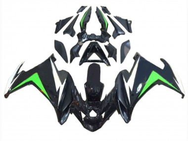 Descuento Carenados Moto Yamaha FZ6R 2009-2015 - Negro Blanco Verde
