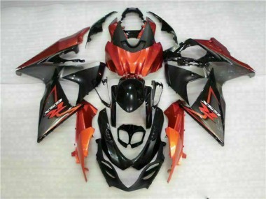 Descuento Carenados Moto Suzuki GSXR 1000 2009-2016 - Naranja Negro Brillante