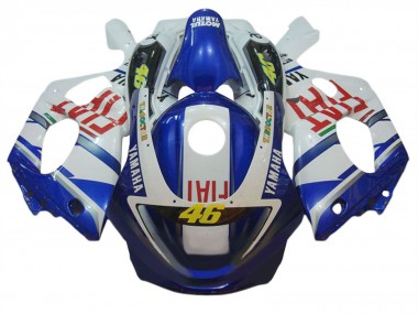 Descuento Carenados Moto Yamaha YZF600R Thundercat 1996-2007 - Blanco Azul Rojo Fiat 46