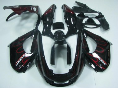 Descuento Carenado Moto Yamaha YZF 1000R Thunderace 1997-2007 - Negro Rojo Llama