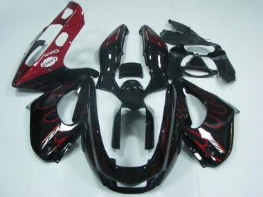 Descuento Carenados Moto Yamaha YZF 1000R Thunderace 1997-2007 - Negro Rojo Llama