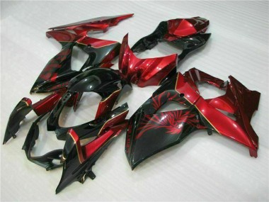 Descuento Carenados Moto Suzuki GSXR 1000 2009-2016 - Rojo Negro Brillante