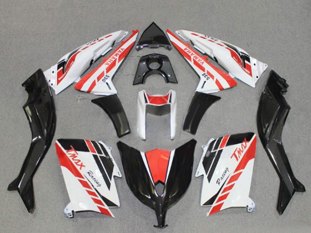 Descuento Carenados Moto Yamaha TMAX530 2012-2014 - Blanco Rojo Negro Carrera