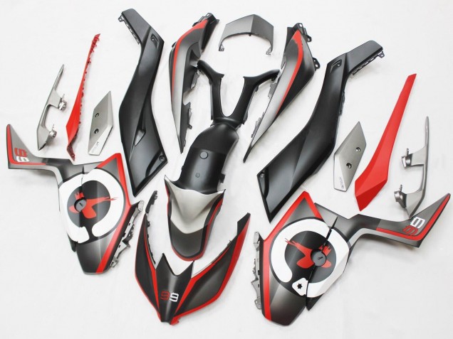 Descuento Carenados Moto Yamaha XMAX300 2017-2021 - Negro Mate Rojo Gris 99