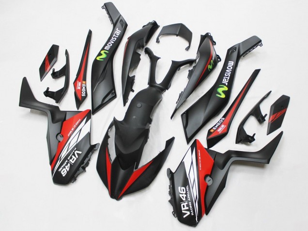 Descuento Carenados Moto Yamaha XMAX300 2017-2021 - Negro Mate Rojo MoviStar ENEOS 46