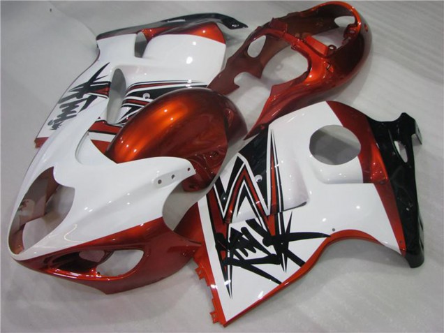 Descuento Carenados Moto Suzuki GSXR 1300 Hayabusa 1996-2007 - Blanco Naranja Negro