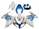 Descuento Carenados Moto Suzuki SV650 2003-2013 - Blanco Azul Lucky Strike Motul