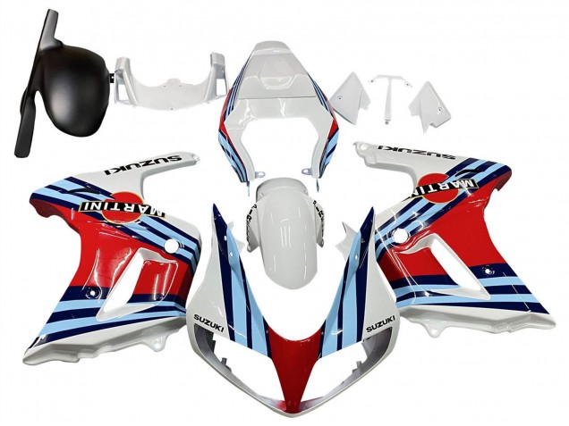 Descuento Carenados Moto Suzuki SV650 2003-2013 - Blanco Rojo Azul Martini