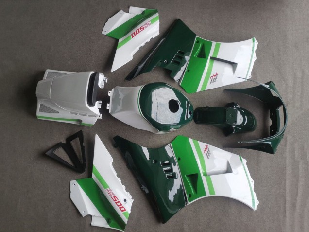 Descuento Carenados Moto Suzuki RG400 RG500 RG400/500 1984-1987 - Blanco Verde Oscuro