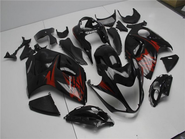 Descuento Carenados Moto Suzuki GSXR 1300 Hayabusa 2008-2020 - Negro Brillante Rojo