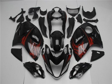 Descuento Carenados Moto Suzuki GSXR 1300 Hayabusa 2008-2020 - Negro Brillante Rojo