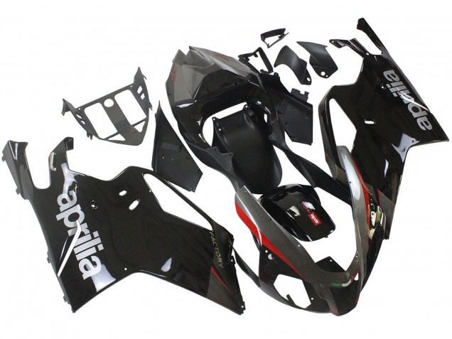 Descuento Carenados Moto Aprilia RSV1000 2003-2006 - Negro Brillante Gris Rojo
