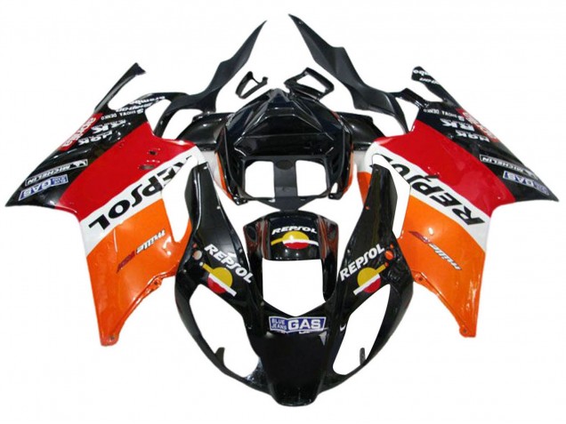 Descuento Carenados Moto Aprilia RSV1000 2003-2006 - Naranja Blanco Rojo Negro Repsol