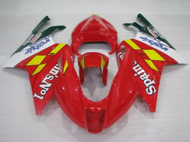 Descuento Carenados Moto Aprilia RSV1000 2003-2006 - Rojo Amarillo Blanco Spains No1 Valsir Castrol