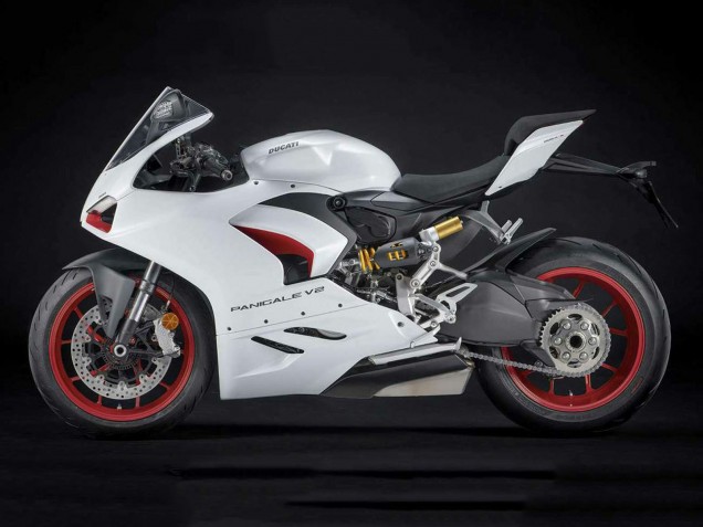 Descuento Carenados Moto Ducati Panigale V2 2020-2024 - Blanco Rojo Negro Mate