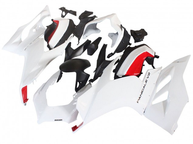 Descuento Carenados Moto Ducati Panigale V2 2020-2024 - Blanco Rojo Negro Mate
