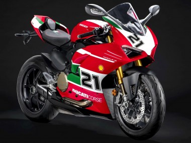 Descuento Carenados Moto Ducati Panigale V2 2020-2024 - Blanco Rojo Verde Negro Mate Corse 21