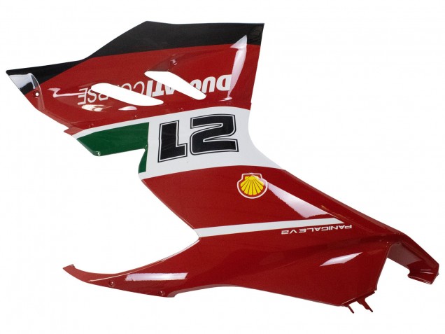 Descuento Carenados Moto Ducati Panigale V2 2020-2024 - Blanco Rojo Verde Negro Mate Corse 21