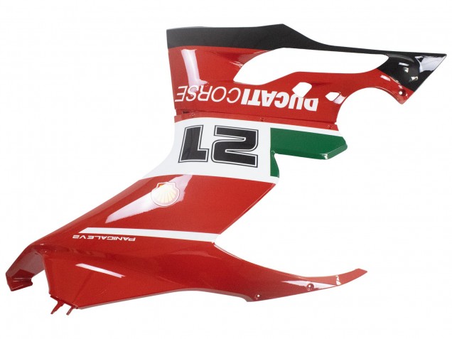 Descuento Carenados Moto Ducati Panigale V2 2020-2024 - Blanco Rojo Verde Negro Mate Corse 21