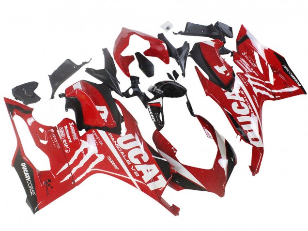 Descuento Carenados Moto Ducati Panigale V2 2020-2024 - Rojo Negro Brillante Monstruo Corse