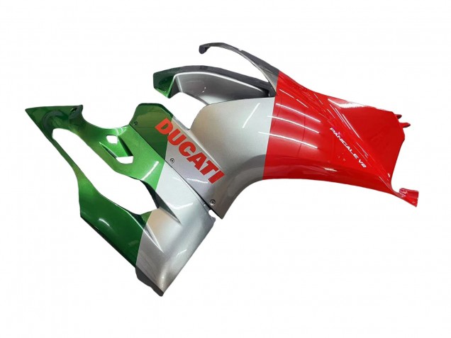 Descuento Carenados Moto Ducati Panigale V2 2020-2024 - Plata Rojo Verde