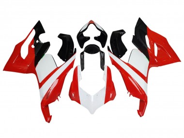 Descuento Carenado Moto Ducati Panigale V2 2020-2024 - Blanco Rojo Negro Brillante