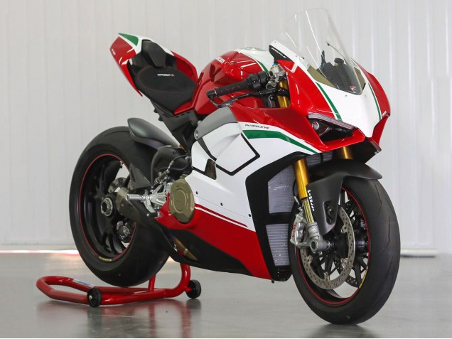 Descuento Carenados Moto Ducati Panigale V4 V4S 2018-2019 - Blanco Rojo Verde Negro Brillante