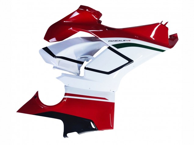 Descuento Carenados Moto Ducati Panigale V4 V4S 2018-2019 - Blanco Rojo Verde Negro Brillante