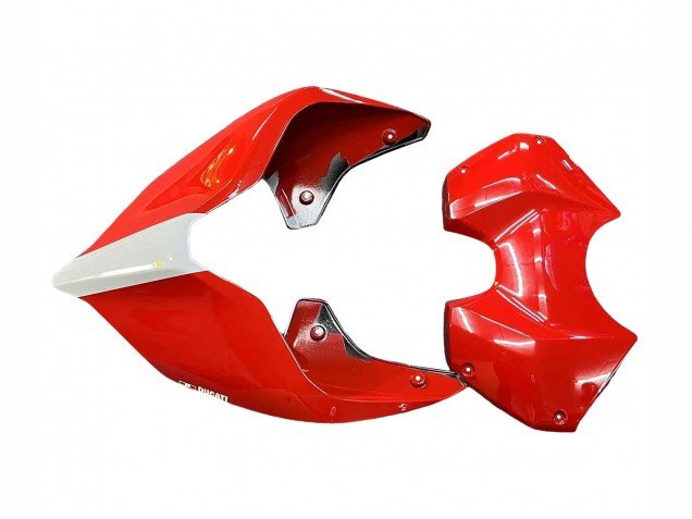Descuento Carenados Moto Ducati Panigale V4 V4S 2018-2019 - Blanco Plata Rojo Negro Brillante