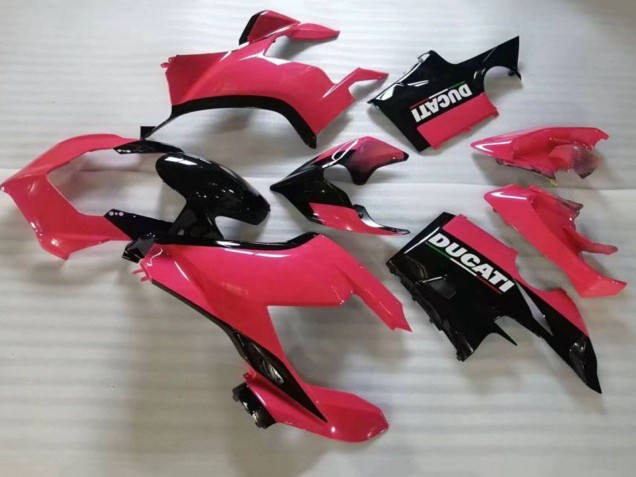 Descuento Carenado Moto Ducati Panigale V4 V4S 2020-2021 - Rosa Negro Brillante