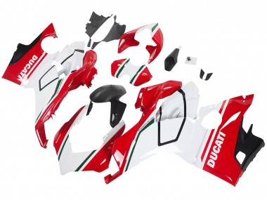 Descuento Carenados Moto Ducati Panigale V4 V4S 2018-2019 - Blanco Rojo Negro Mate