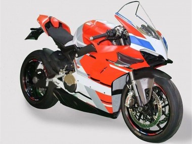 Descuento Carenados Moto Ducati Panigale V4 V4S 2020-2021 - Blanco Azul Rojo Negro Brillante