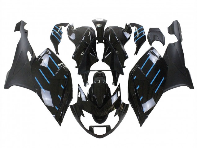 Descuento Carenados Moto BMW K1200S 2005-2010 - Negro Brillante Negro Mate Azul Línea