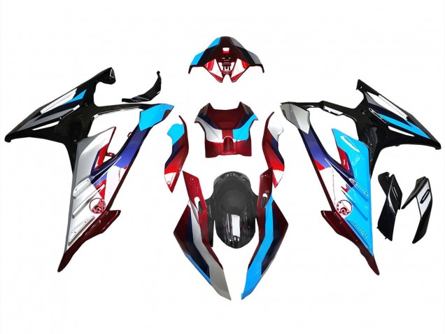 Descuento Carenados Moto BMW S1000RR 2023-2024 - Plata Rojo Azul Negro