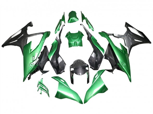 Descuento Carenados Moto BMW S1000RR 2019-2022 - Negro Brillante Verde FibraCarbono