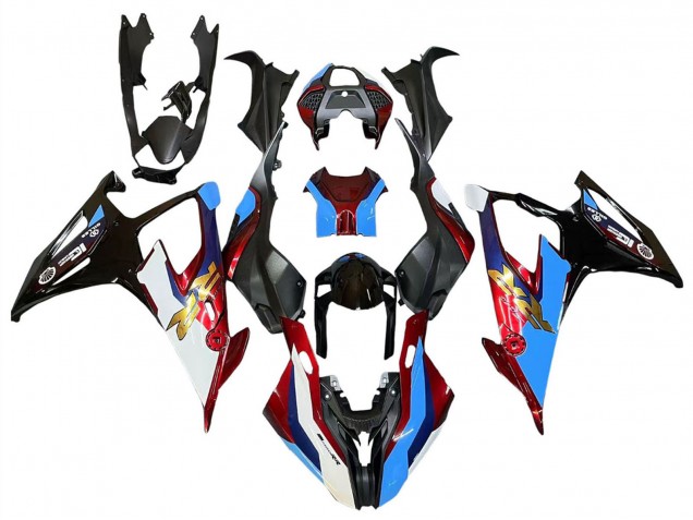 Descuento Carenados Moto BMW S1000RR 2019-2022 - Negro Rojo Azul