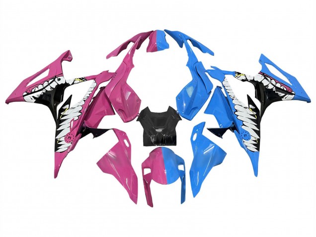 Descuento Carenados Moto BMW S1000RR 2019-2022 - Rosa Profundo Azul Tiburón