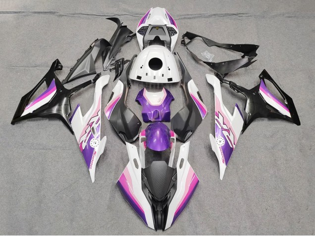 Descuento Carenados Moto BMW S1000RR 2019-2022 - Rosa Púrpura Blanco