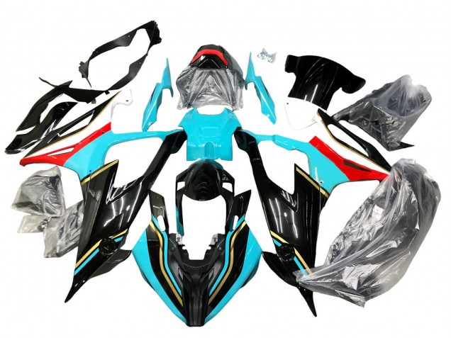 Descuento Carenados Moto BMW S1000RR 2019-2022 - Negro Azul Cielo Rojo