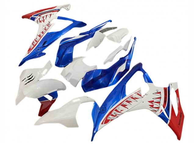 Descuento Carenados Moto BMW S1000RR 2019-2022 - Blanco Azul Rojo Tiburón