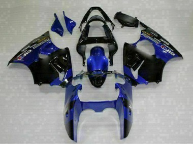 Descuento Carenados Moto Kawasaki ZX6R 2000-2002 - Azul Negro Brillante Elf Bridgestone