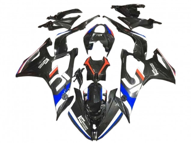 Descuento Carenados Moto BMW S1000RR 2019-2022 - Negro Blanco Azul FibraCarbono