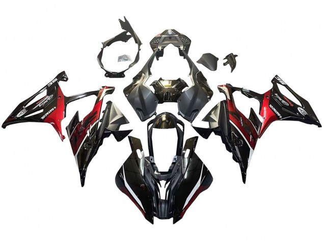 Descuento Carenados Moto BMW S1000RR 2019-2022 - Negro Rojo Oscuro