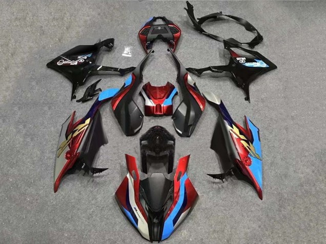 Descuento Kits Carenado Moto BMW S1000RR 2019-2022 - Blanco Azul Rojo Negro