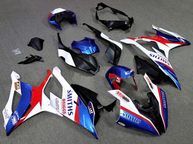 Descuento Carenados Moto BMW S1000RR 2019-2022 - Blanco Azul Rojo Smiths