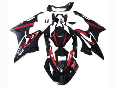 Descuento Carenado Moto BMW S1000RR 2017-2018 - Rojo Negro Brillante Negro Mate