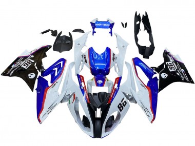 Descuento Carenado Moto BMW S1000RR 2017-2018 - Blanco Azul Rojo Negro Brillante