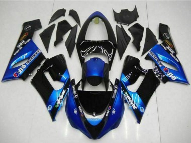 Descuento Carenados Moto Kawasaki ZX6R 2005-2006 - Azul Negro Brillante Elf